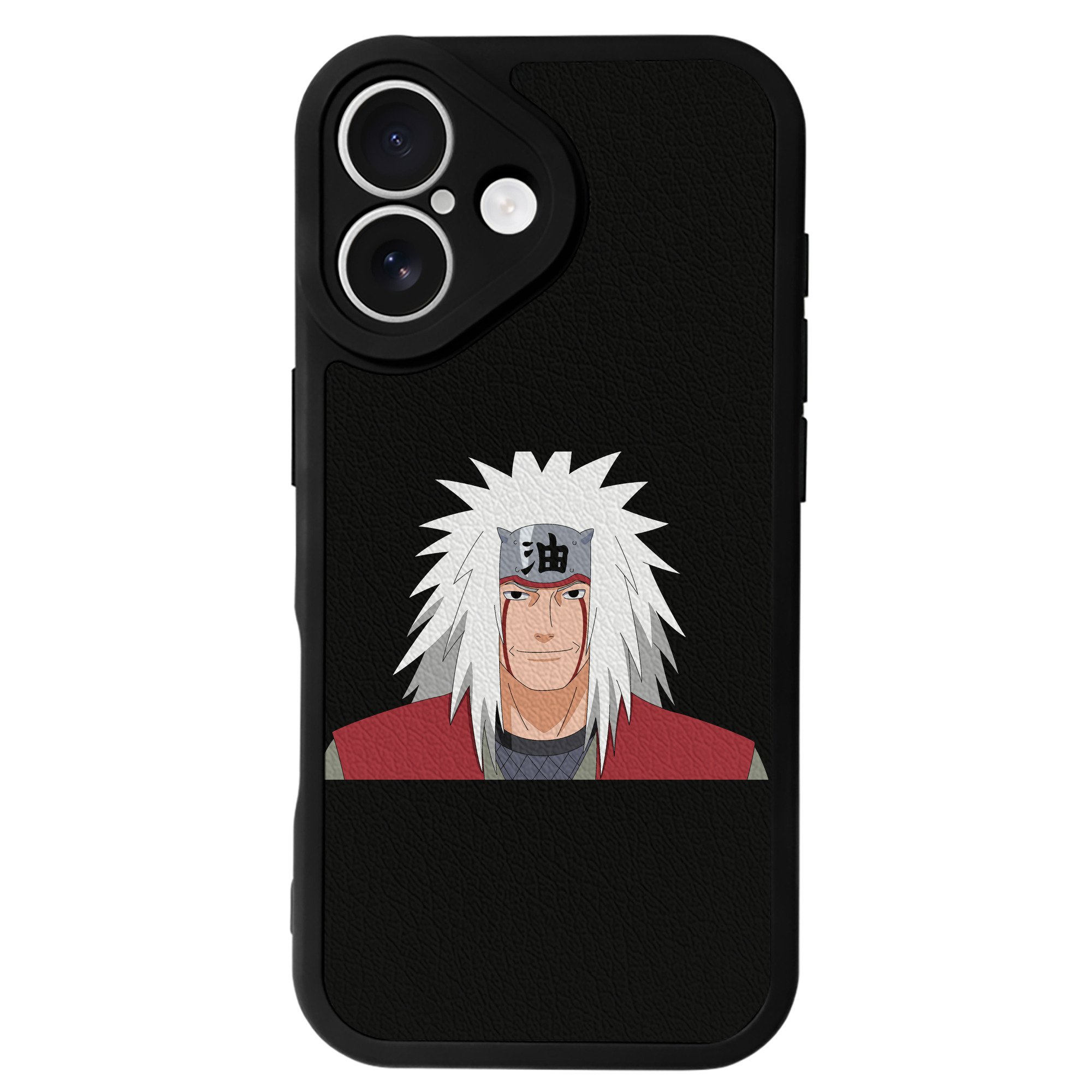 （画像用） NARUTO -ナルト- 自来也（じらいや） Jiraiya 【iPhone 16シリーズ対応】シリコンスマホケース（レザー調） 材質：シリコン